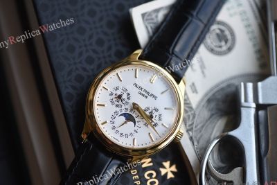 Patek Philippe Complications 5327 40mm Cal.240 Q Movement White Face YG Case Watch